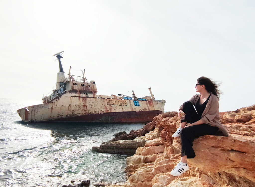Edro III Shipwreck. Poznato mjesto na Cipru gdje se nasukao brod. 